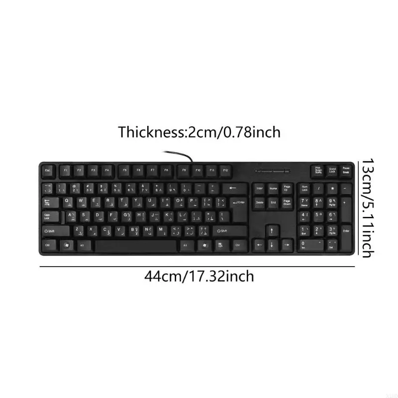N1HD Corded Arabic English Keyboards For Comfortable Extended Typing In Work Play