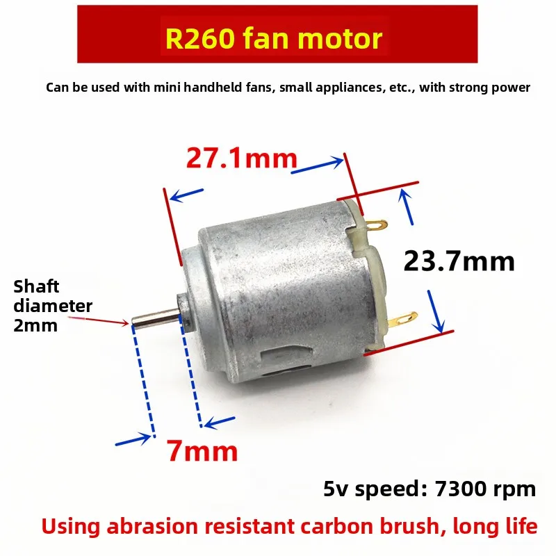 Mini Kohlebürstenmotor R260 für elektrische Zahnbürste Welle 2mm - zdjęcie 1
