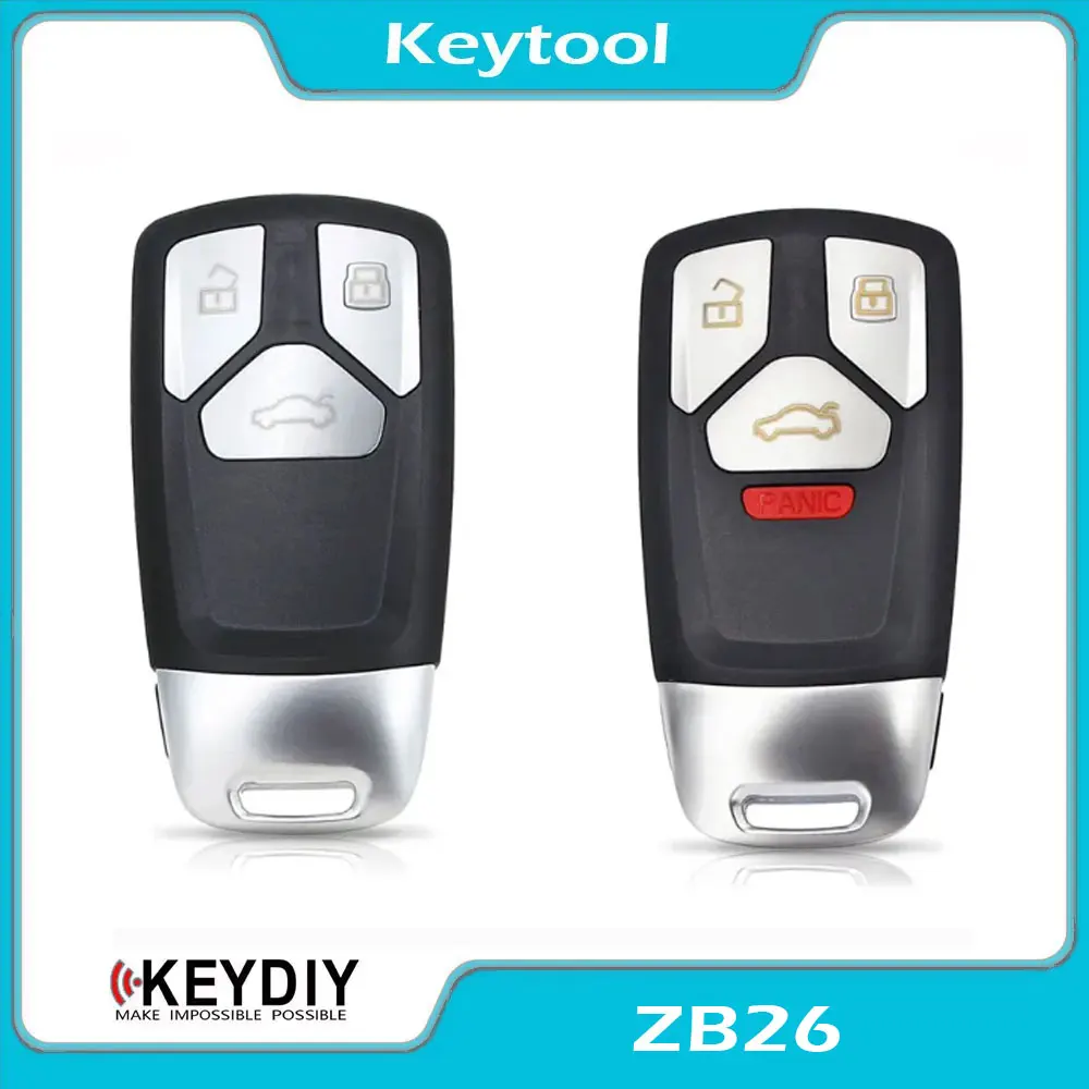 KEYDIY ZB26 Universal Smart Key ZB26-4 ZB26-3 KD ZB Series Keyless Go Smart Car Remote Key Fob for KD-X2 KD MAX Key Programmer