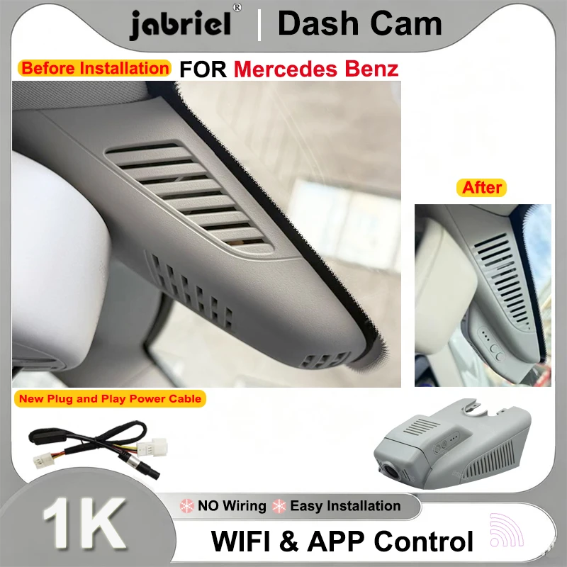 Car DVR HD 1080P Wifi Dash Cam for Mercedes Benz C Class w205 s205 GLC x253 CLS w219 E Class w212 w213 C E glc 200 220d 260 300