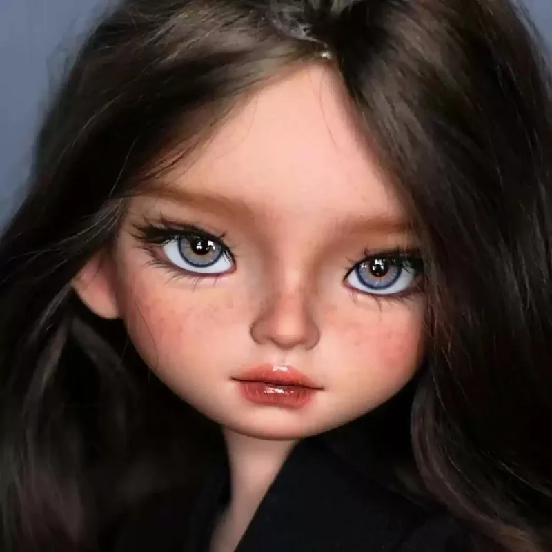 1/6 AMY BJD Doll 26cm Slim Girl Resin Ball‑Jointed Art Model Toy, Optional Makeup, Fair/Normal/Suntan Skin for Doll Collection
