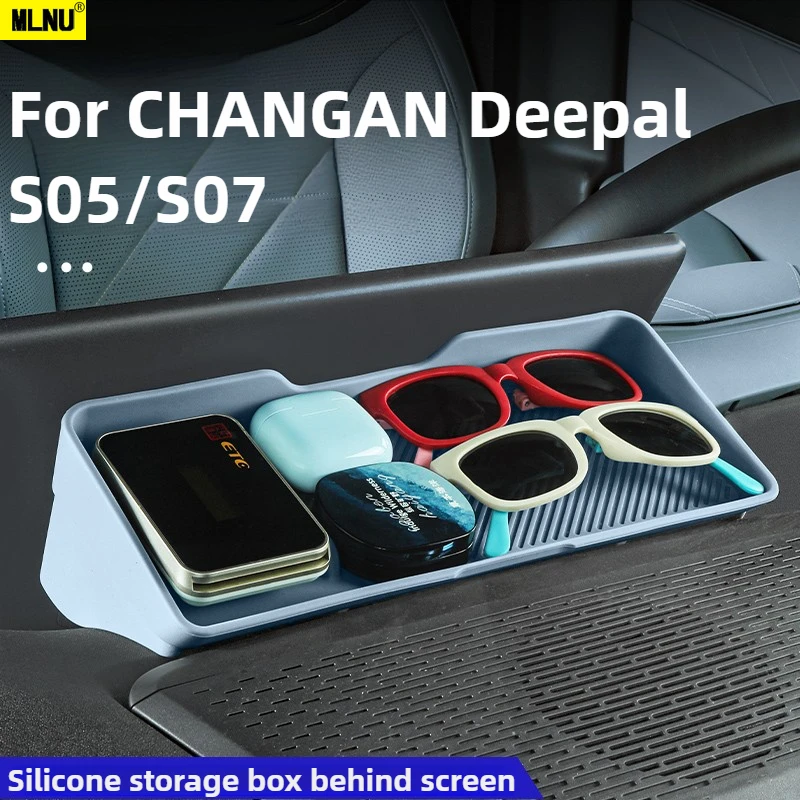 

For CHANGAN Deepal S05/S07 Accessories 2026/2025 Screen Rear Storage Box Silicone-Expand Storage Without Noise 2022-2024