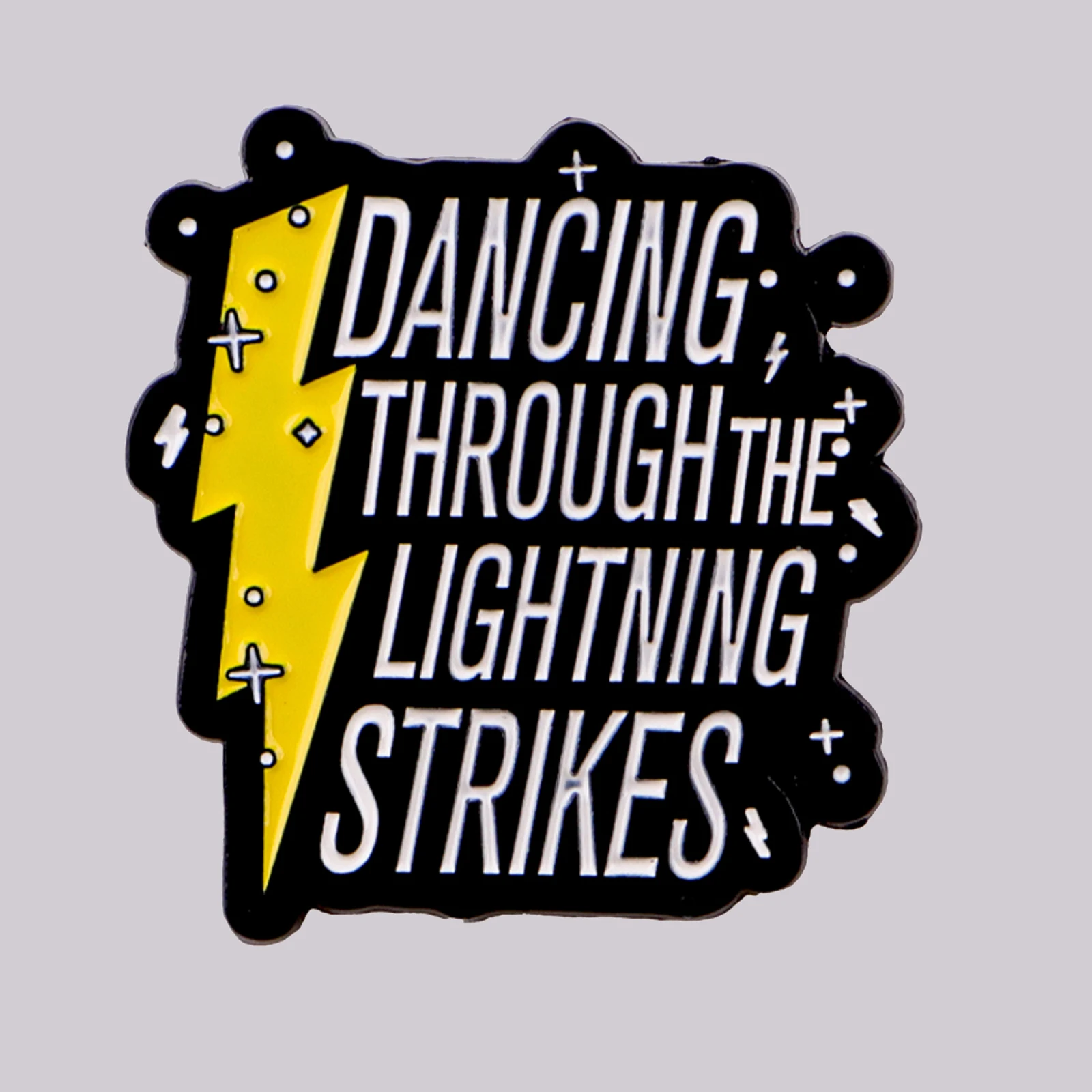 Dancing Through The Lightning Enamel Pin Lapel Pins for Backpacks Brooches for Women Fashion Jewelry Accessories Friends Gift