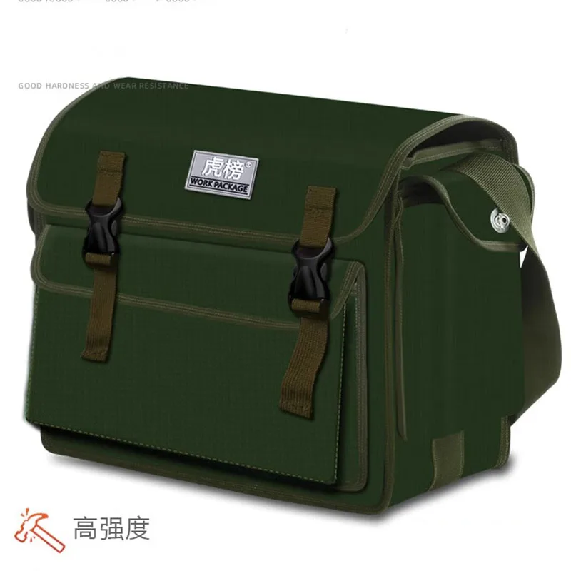 Professional Electrician Canvas Bag Multi-functional Woodworking Hardware Appliance Repair Tools Wear-resistant Shoulder Bag