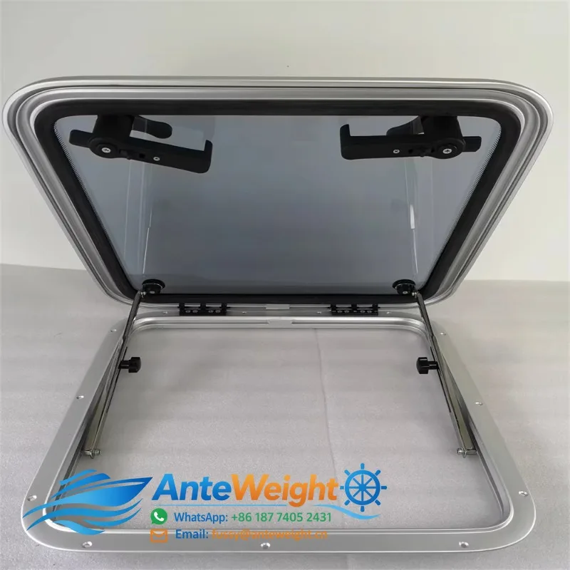 Aluminum Boat Square Hatch Porthole Window Tempered Glass 8 Sizes Marine Yacht
