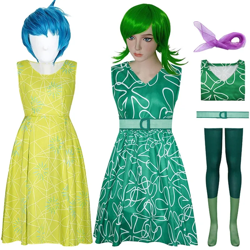 

Cosplay Halloween Adult Kids Cosplay Party Animation Movie Inside Costumes Summer Carnival Masquerade Women Girls Mood J Cosplay