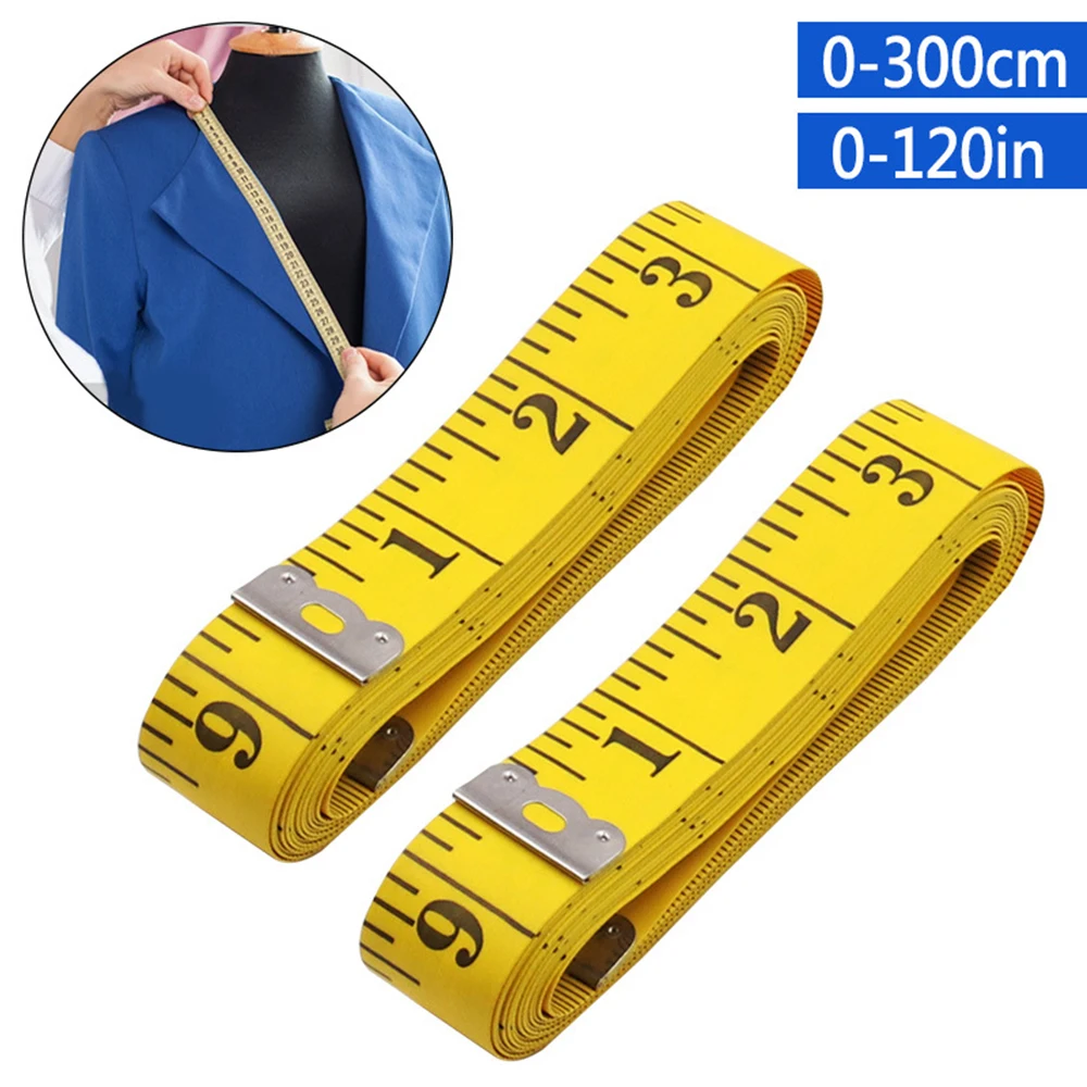 3M Tape Measure PVC Fiber Sewing Tailor Soft Ruler Waistline Cloth Height Measurement