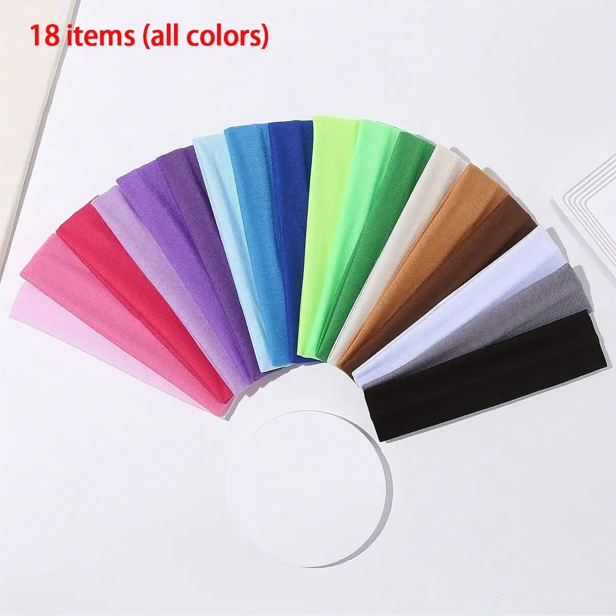 

18pcs Non-Slip Elastic Headbands For Women Sports Yoga Running Hair Accessories