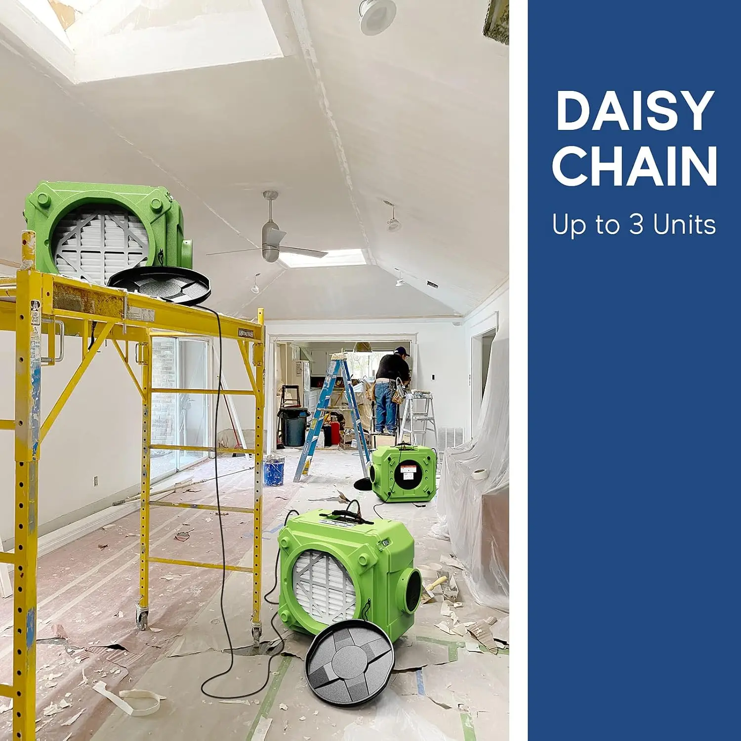 ALORAIR Air Scrubber with 3 Stage Filtration, Stackable Negative Air Machine for Industrial and Commercial Use