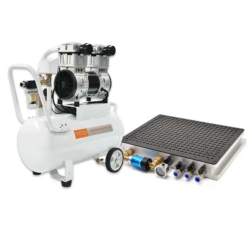 Pneumatic fixture vacuum magnetic table chuck and vacuum negative pressure pump set for CNC grinder milling machine machining