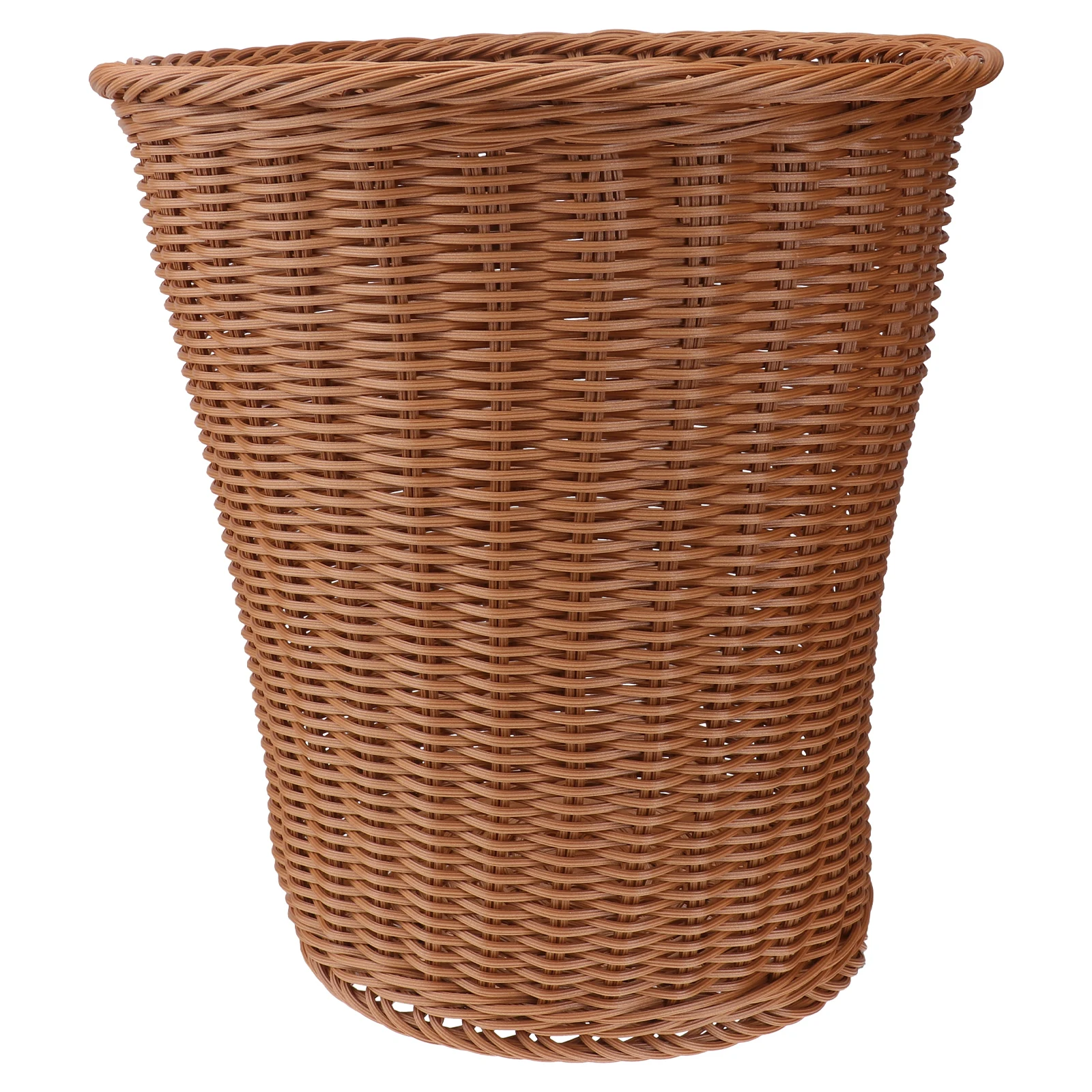 

Woven Trash Basket Rattan Rubbish Container Retro Decor Simple Design Natural Material Safe Environmental Protection