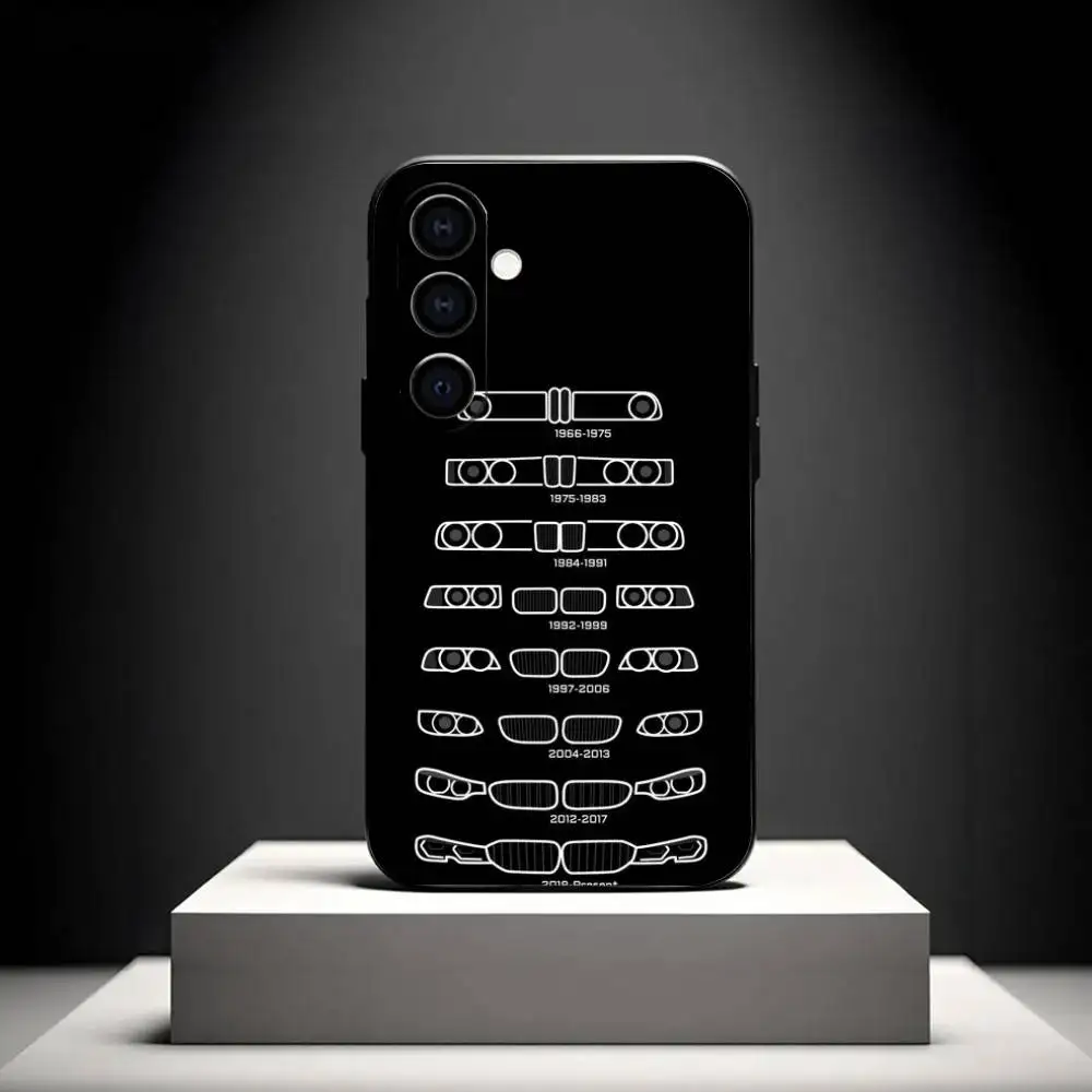 C-Cool Sports B-bmw-ES Custodia per telefono per auto per Samsung Galaxy A73, A72, A71, A70, A53, A52, A51, Altri Soft Black Shell