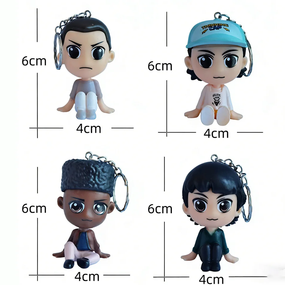 أنيمي غريب الأشياء الشكل المفاتيح جين آيفز/ويل بايرز/مايك ويلر عمل الشكل حقيبة قلادة حلية أرقام لعبة هدية