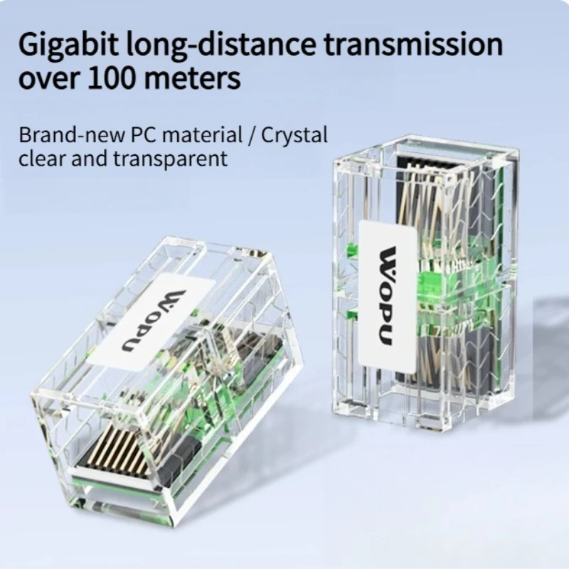 RJ45 Gigabit Waterproof Network Cable Docking Head Extension Straight Through Interface Connector