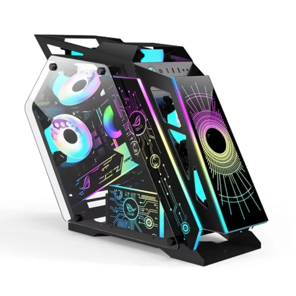 High quality desktop computer case supporting Matx motherboard, Rgb fan, gaming computer case