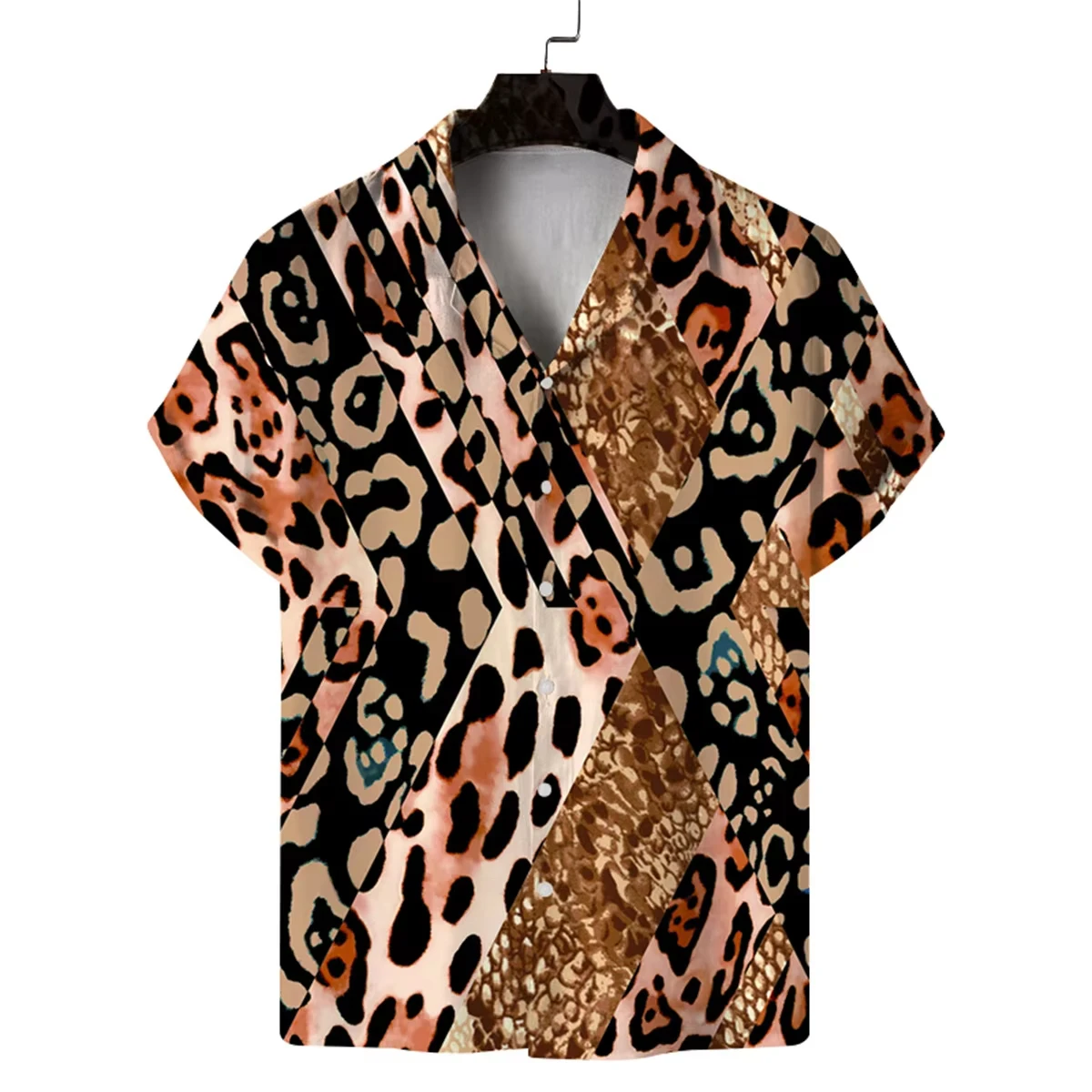 Hawaiian Shirt for Men's Retro 3D Printed Flowers Beach Shirts Blouse for Men Shirt Casual Vacation Street Fashion Short Sleeves