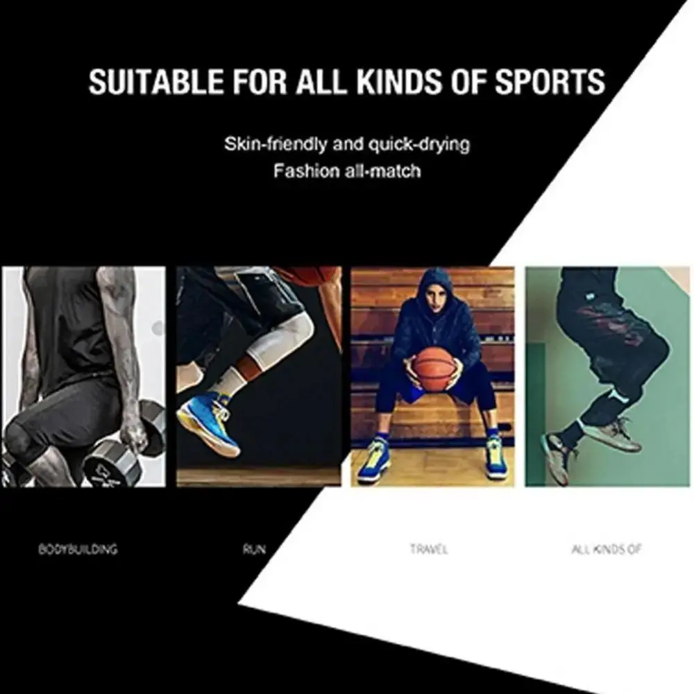 One Leg Basketball Tights Sports Tights Breathable Single Leg Basketball Leggings Quick Drying Sweat Wicking Breathable Durable