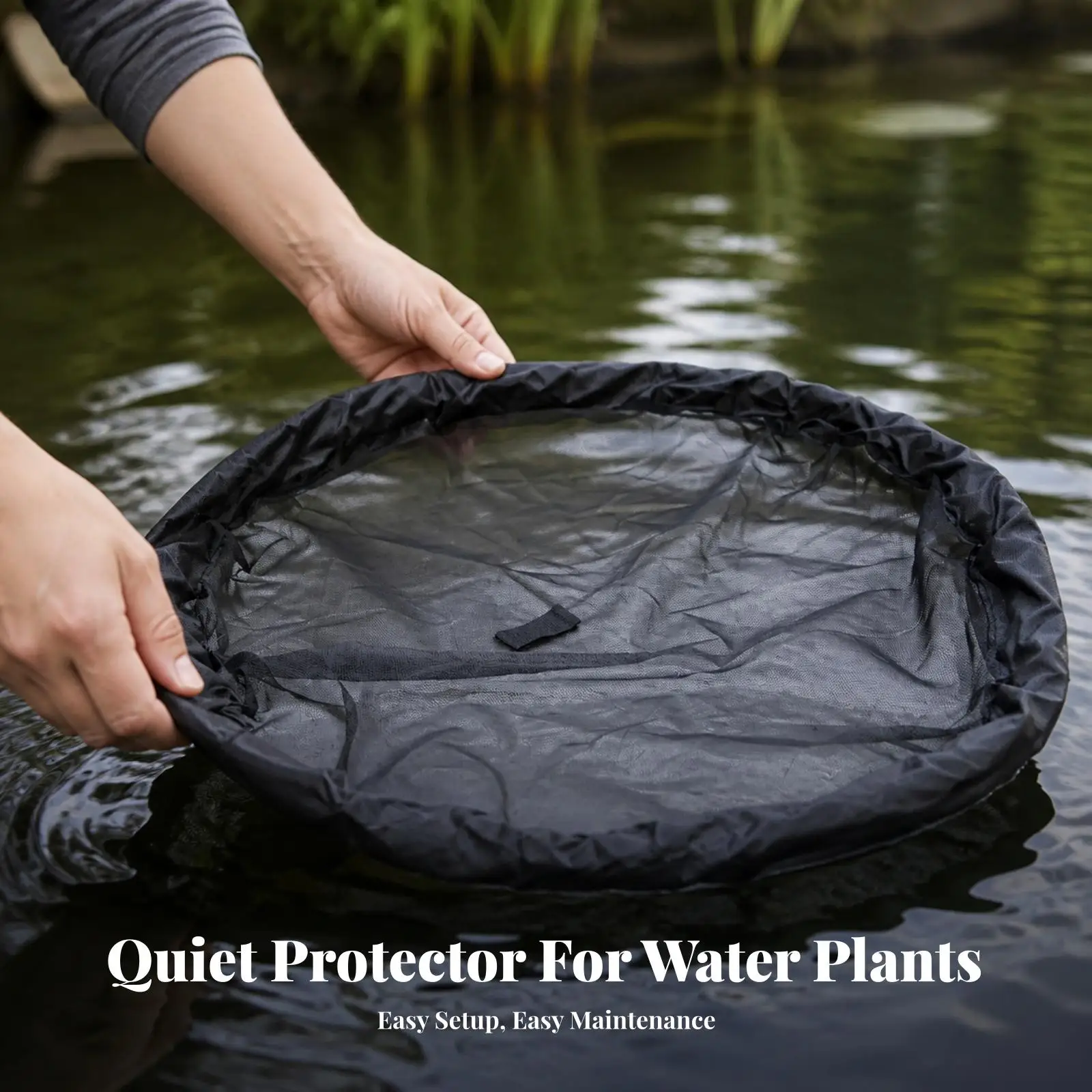 Pond Weed Guard Net for Fish Areas Buoyant Plant Containment Barrier Water Resistant Polyester Mesh Shield