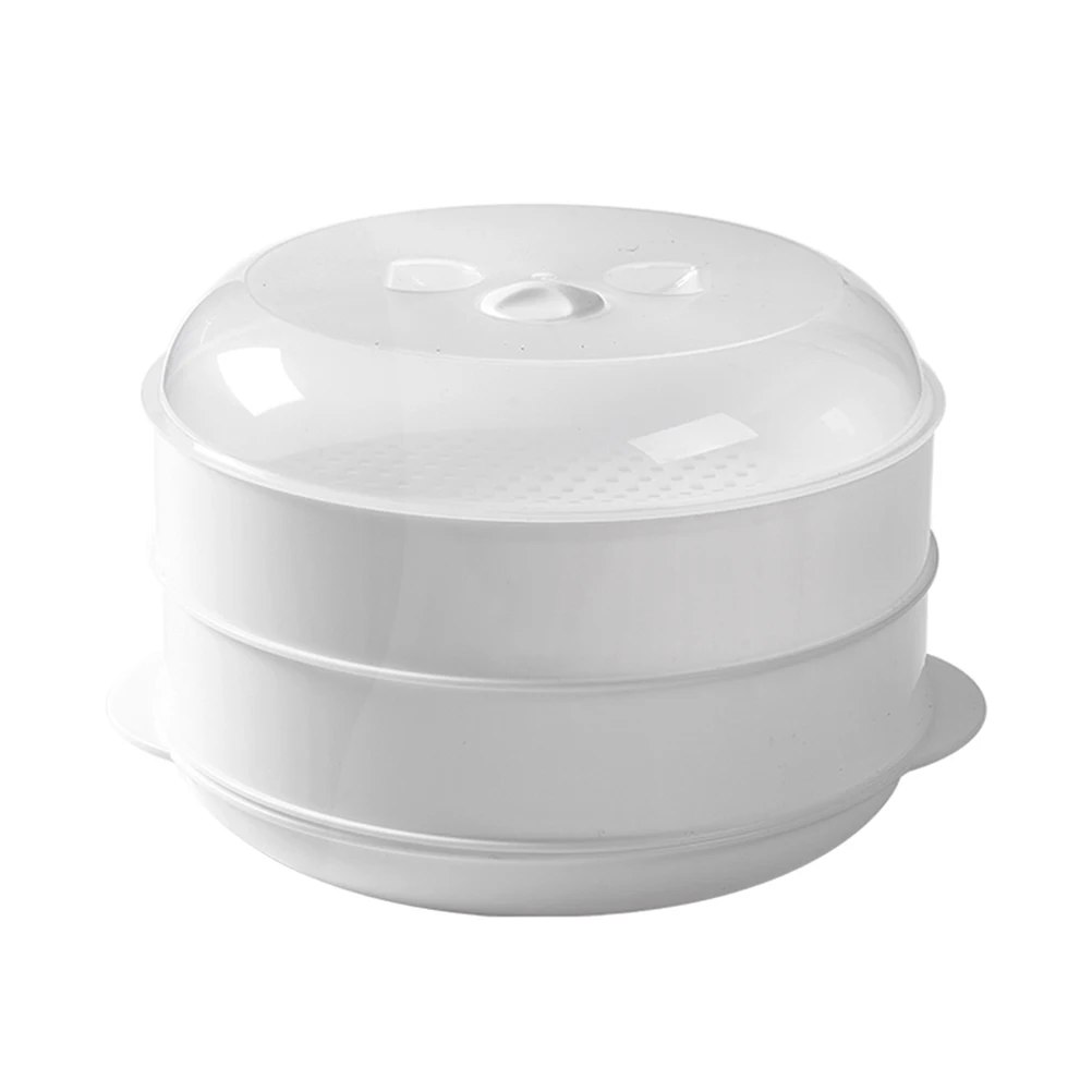 

Microwave Steamer Box for Vegetables Microwavable with Cover Steamers White Cookware