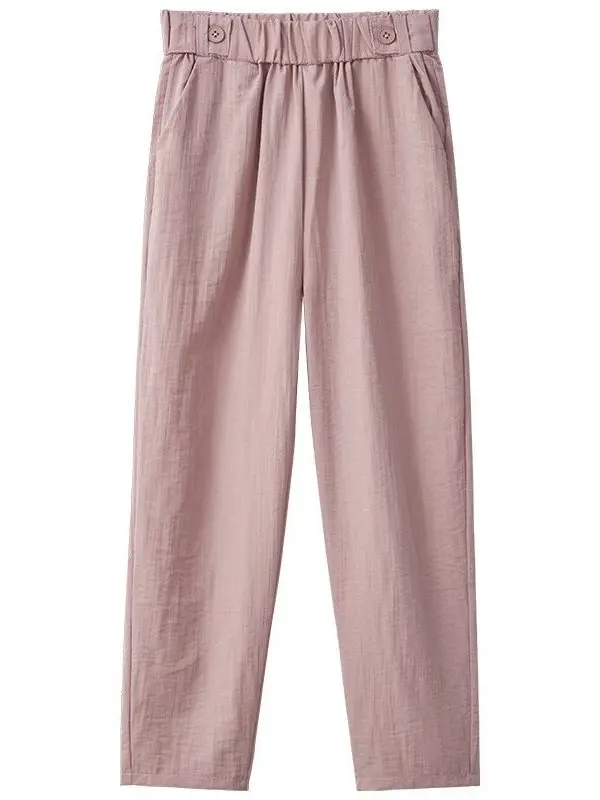 Casual Straight Leg Pants for Women Street Sle l Waist Nine Points Casual Trousers Fem Model Chinese Manufacturer