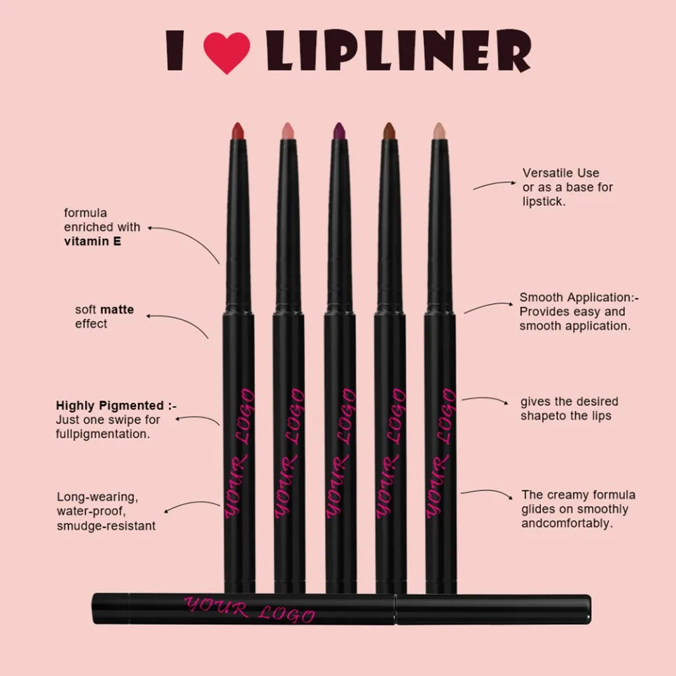 Etichetta privata all'ingrosso vegana Rossetto opaco Balsamo per labbra a lunga durata senza sbavature Set di matite per labbra Kit per trucco Logo personalizzato