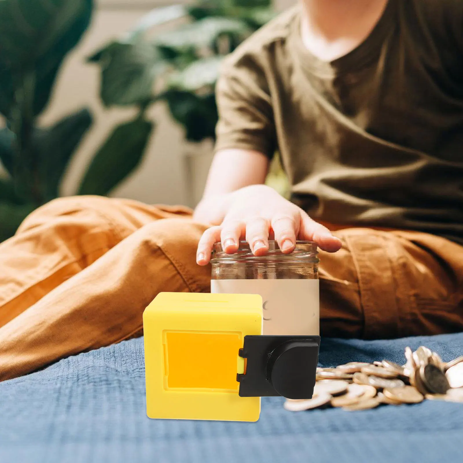 

Operitacx Mini ATM Piggy Bank for Kids Boys Girls Saving Toy Jar Yellow