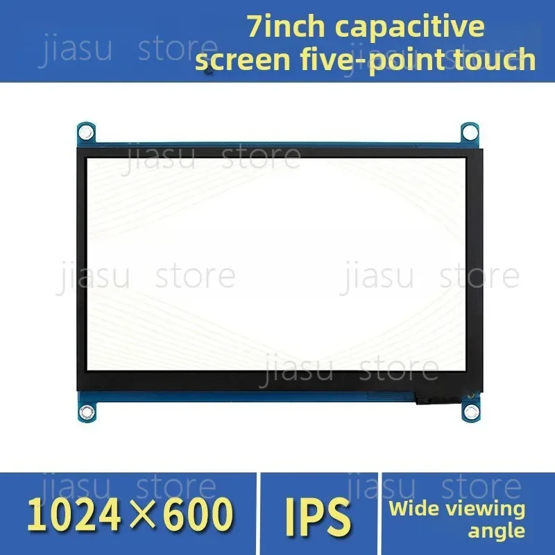 7 Inch IPS Capacitive Touch HDMI LCD Monitor, Driver-free Display Compatible with Raspberry Pi 5 & Jetson Nano