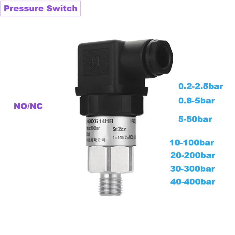 Mechanical Pressure Switch 0.8-5bar Diaphragm Piston Membrane Controller 0-150bar 0-300bar Pressure Control 5-50bar 1-15bar