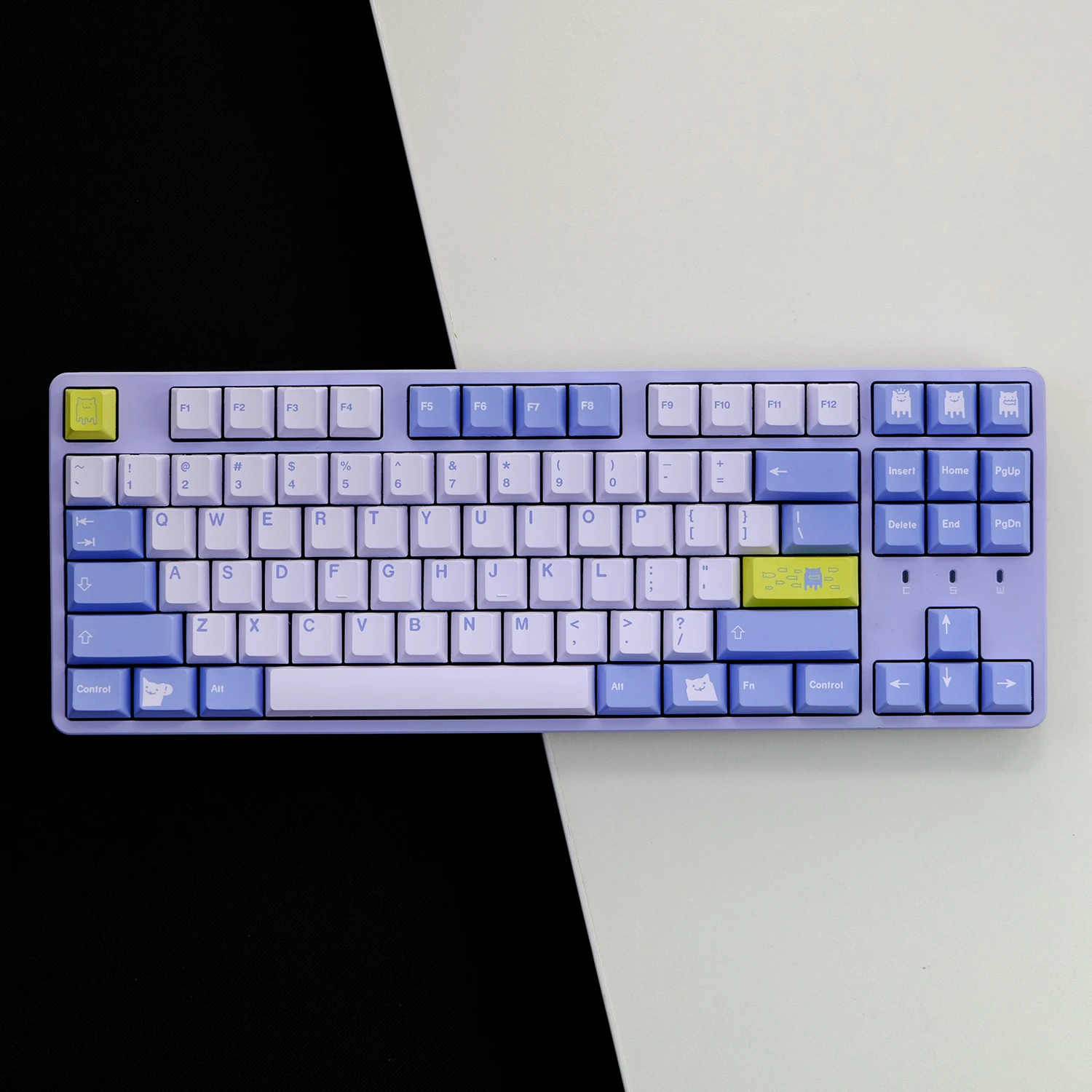 

141 Keys GMK Cat Keycaps purple Cherry Profile PBT Dye Sublimation Mechanical Keyboard Keycap For MX Switch With 1.75UShift