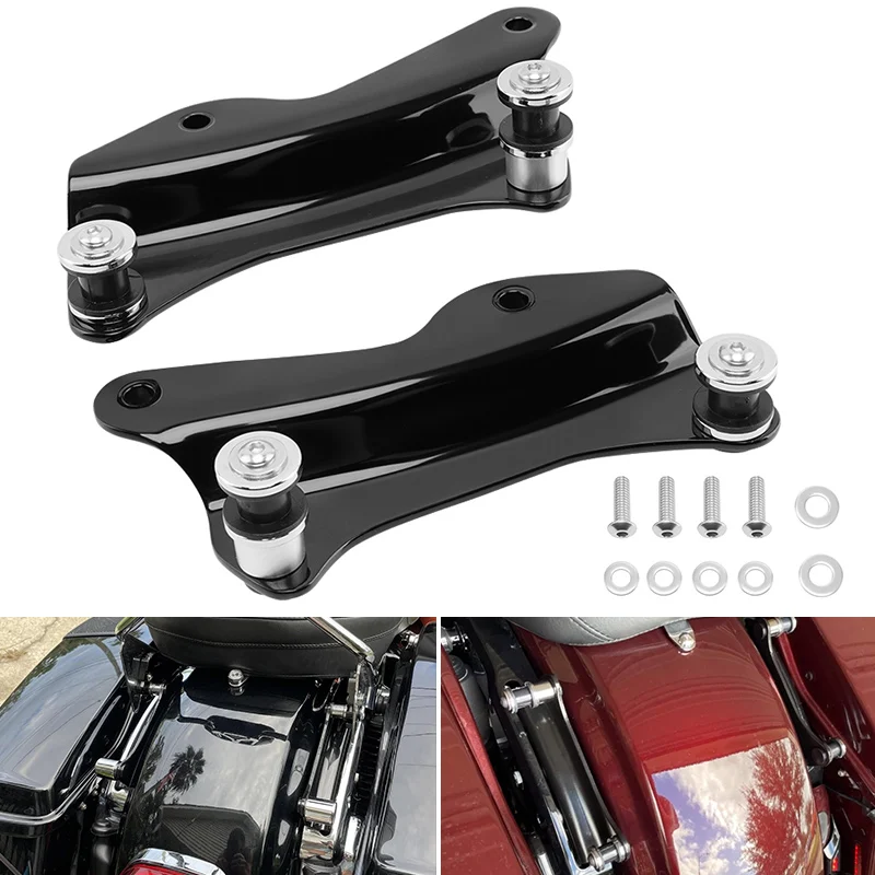 

Detachable 4 Point Docking Hardware Kit Motorcycle Black Accessories For Harley Touring Road King Street Glide FLHT 2014-Later