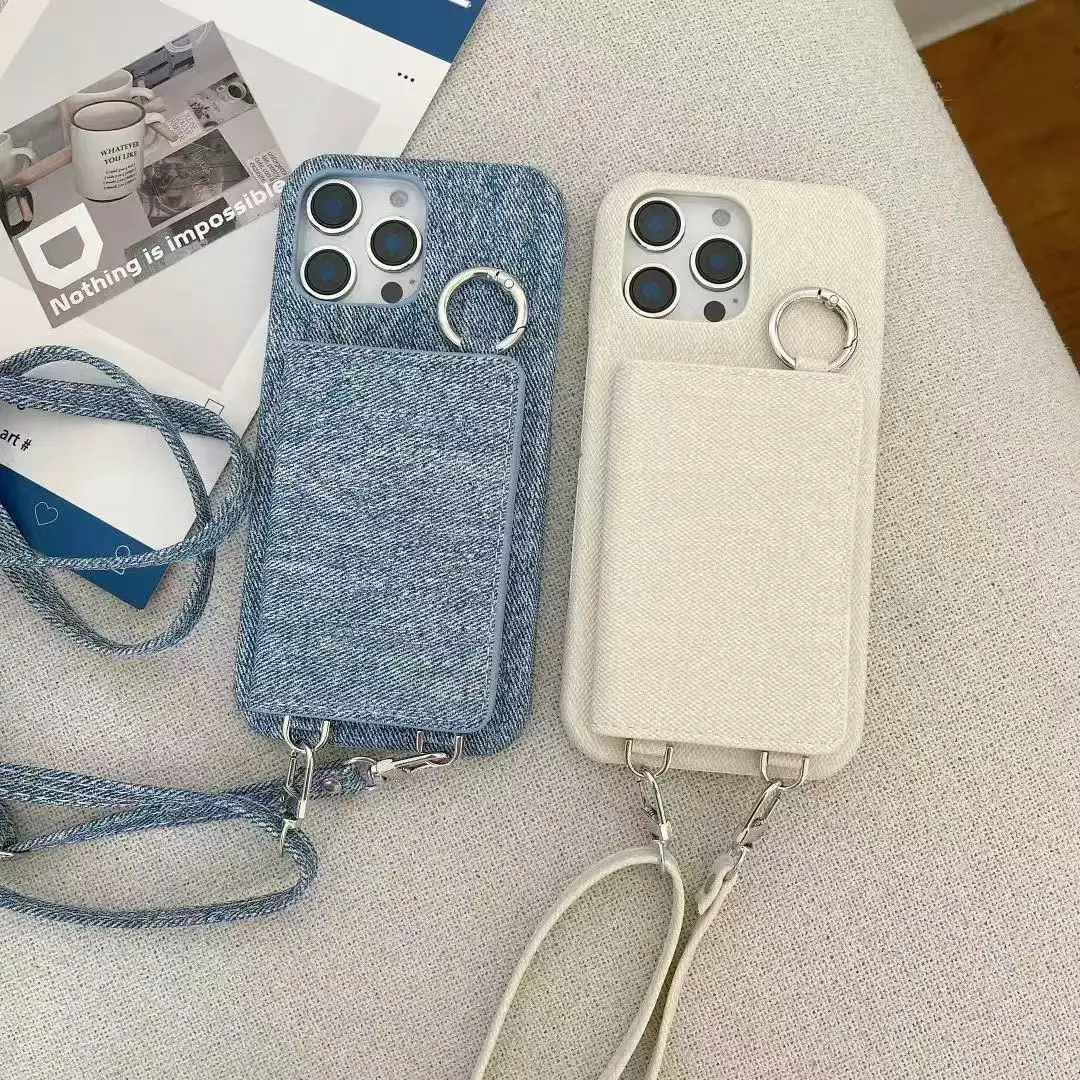 

Зеркало для макияжа, встроенный чехол для карт с наклонным ремешком через плечо, подходит для iPhone 15, Apple 16 Pro Max,