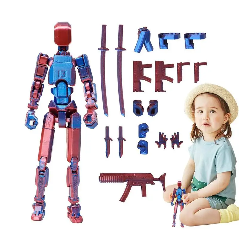 Juegos de Robot Shapeshift móviles multiarticulados impresos en 3D, maniquí para niños, figuras de acción Dummy13, juegos de regalo, juguete para niñas y niños