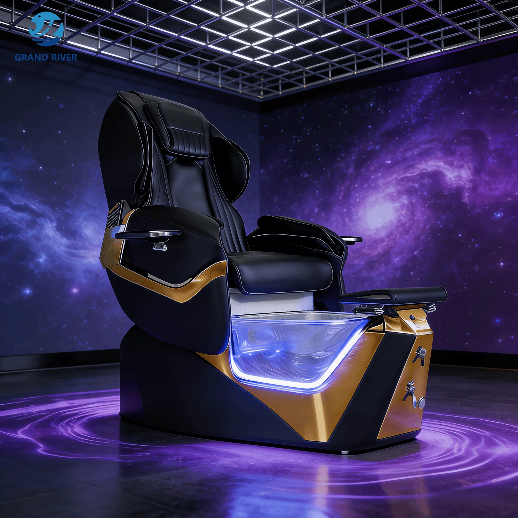 Massage Table,Multi Function Electric Foot Spa Pedicure Chair With Seven Colors Led Knead Massage Spa Manicure Nail Pedicure Sta