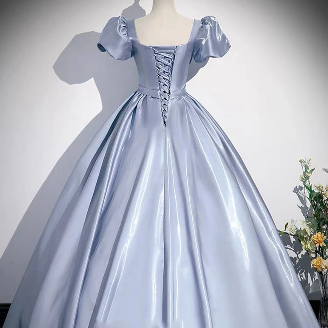 Elegant Floor-Length Organza A-Line Prom Dress for Princess Style Singing Performance Customized