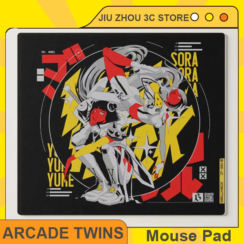 

WALLHACK ARCADE TWINS Glass Mouse Pad Upgrade Coated Full Coverage Primer Gaming Large Desk Mat Tempered Glass Pad Copy Custom