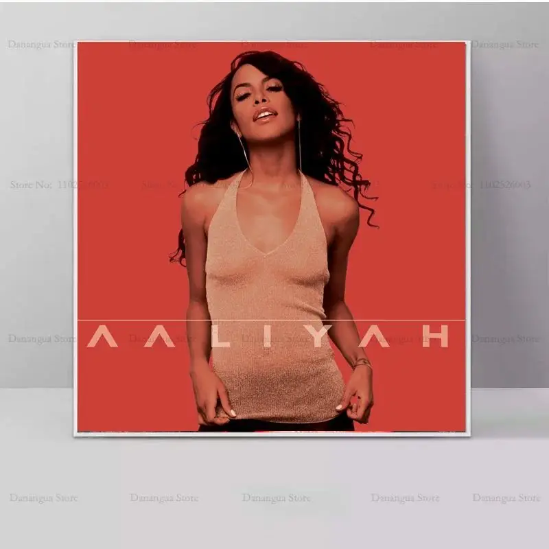 حار Aaliyahes الفن R & B الهيب هوب الموسيقى المغني ستار غلاف الألبوم المشارك يطبع الرسم على لوحات القماش الجدارية صورة غرفة ديكور المنزل
