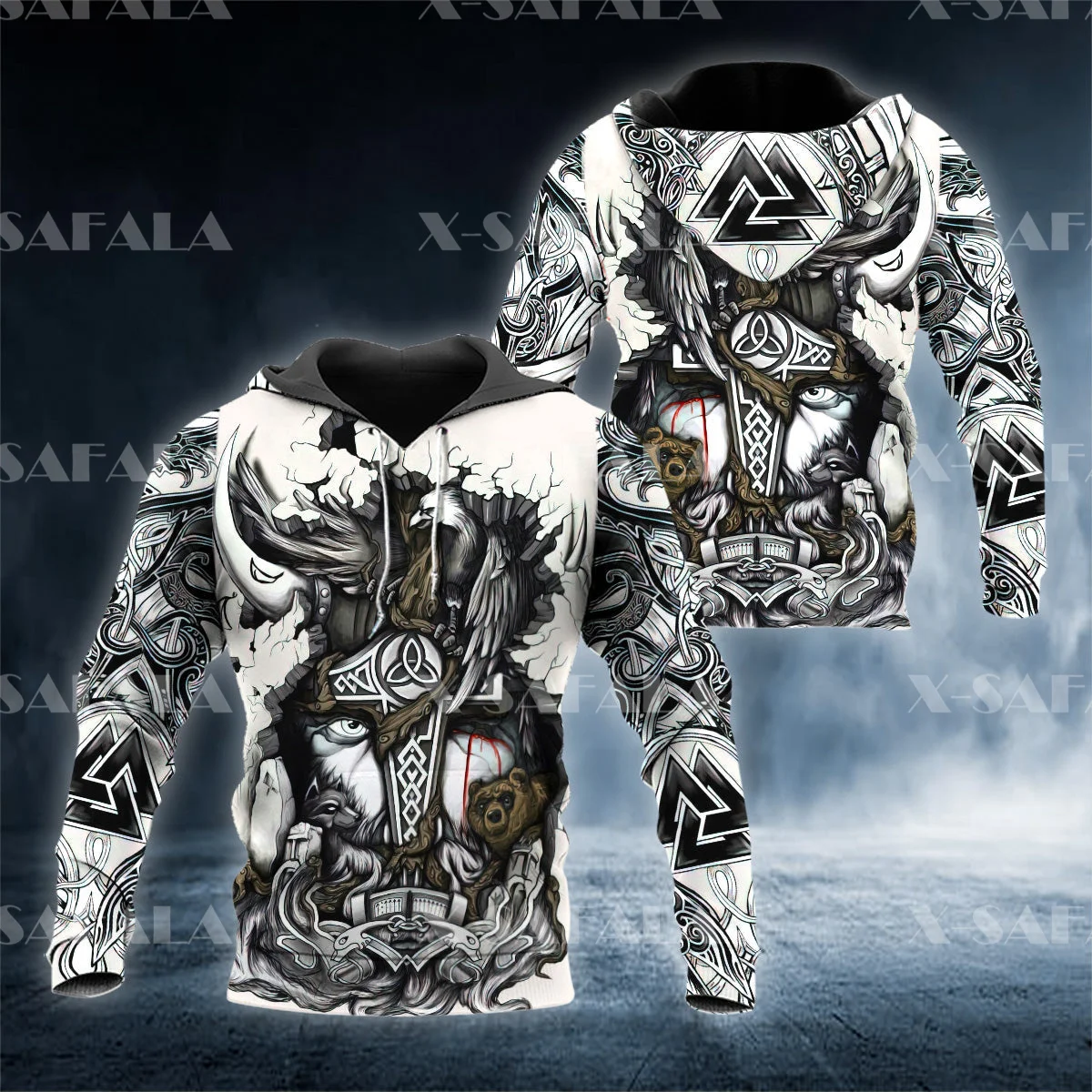 

The Allfather Odin Viking Customized 3D Print Hoodies Man Women Pullover Sweatshirt Casual Tracksuit Unisex Zipper Up Jacket -2