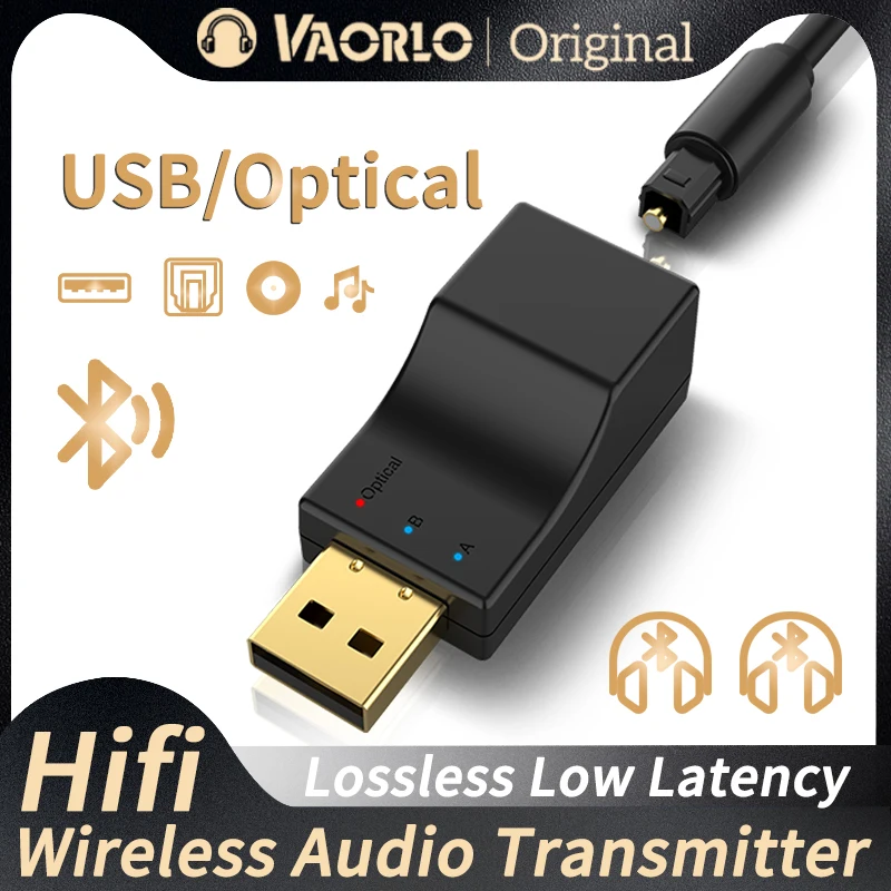 Światłowód USB Nadajnik audio Bluetooth Krótki czas oczekiwania Muzyka stereo Hi-Fi Dwustrumieniowy wielopunktowy adapter bezprzewodowy Bezstratna