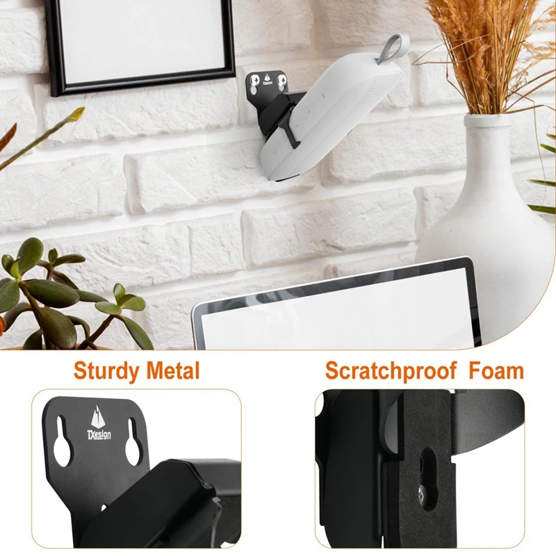 Txesign Wall Speaker Mount For Bose Soundlink Flex/Bose New Soundlink Flex 2Nd Gen, Wall Mount Ceiling Mount Angle Adjustable