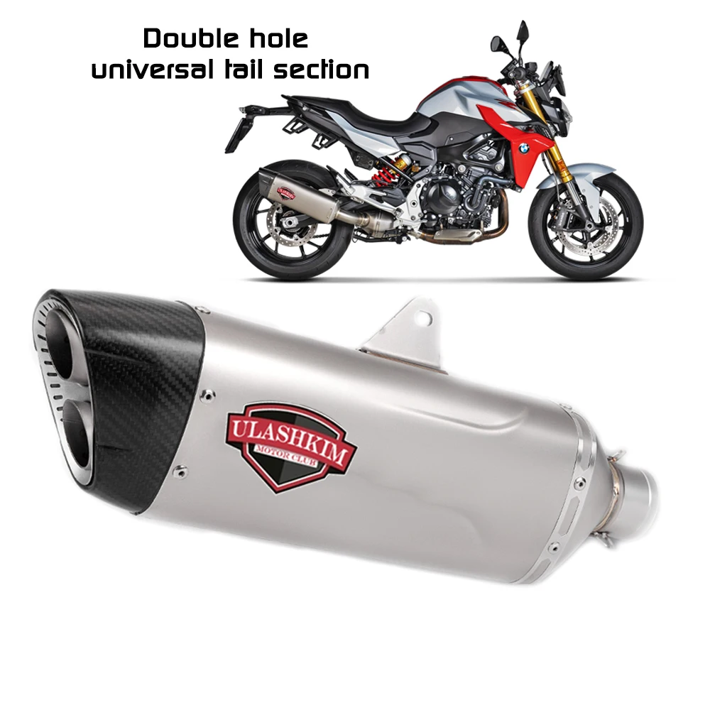 

Universal Motorcycle Exhaust Escape System For Ninja400 R1 Modified Exhaust Pipe K175 Double Hole universal Tail Section