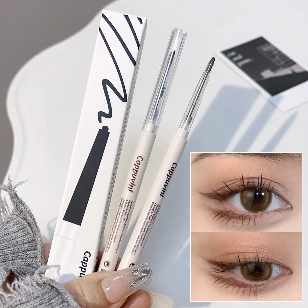 Eyeliner waterproof 256, stylo gel effet ver à soie, durable, séchage rapide, lisse, brun fumé, yeux de chat, crayon, maquillage coréen