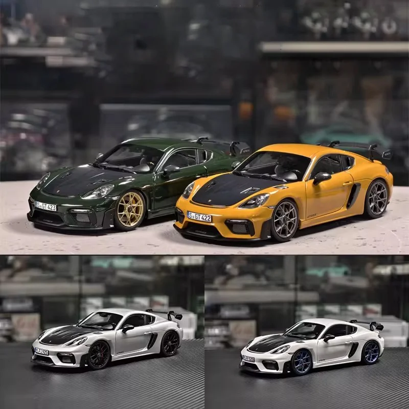 Nuovo In Magazzino 1:18 Norev 718 Cayman Rs 2023 Serie di Simulazione In Lega In Miniatura Pressofusione Modello di Auto Personalizzato Giocattolo Per Bambini Regalo Ornamento