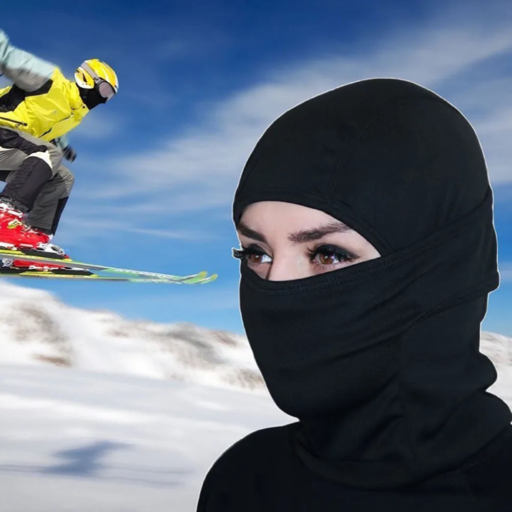 

2Pcs Black Windproof Balaclava Face Mask Rewashable Neck Warmer Uv Sun Protection Ski Motorcycle Cycling Outdoor