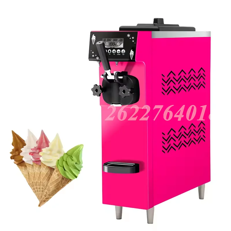 

Portable Countertop Single Flavor Soft Serve Ice Cream Machine 4.5L Capacity Automatic Cones Yogurt Soft Serve Ice Cream Maker