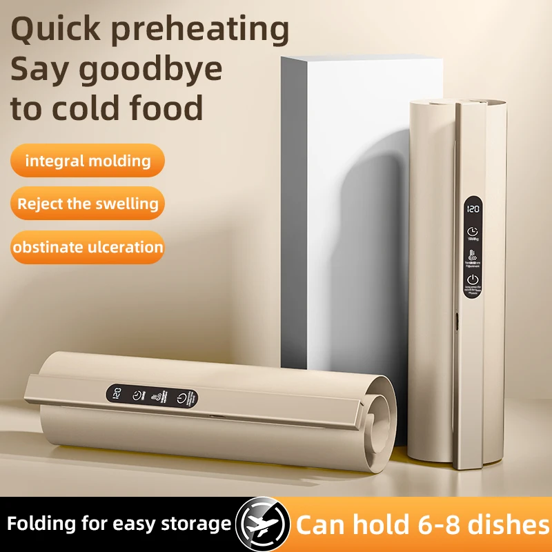 Faltbare elektrische Wärme Tablett Lebensmittel Wärmer Platte Tragbare Smart Food Schnelle Heizung Matte Elektrische Wärme Tablett Lebensmittel Wärme Bord