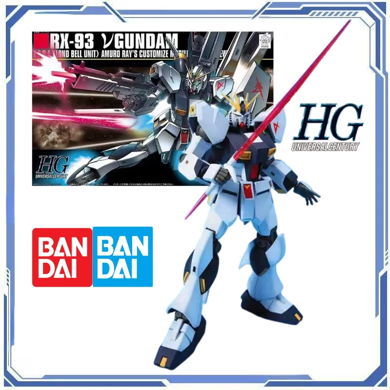 

Spot Bandai Original HG 1/144 RX-93 Bull Gundam Детские подарки Рождественский подарок Коллекционные украшения Аниме Фигурки Модель игрушки