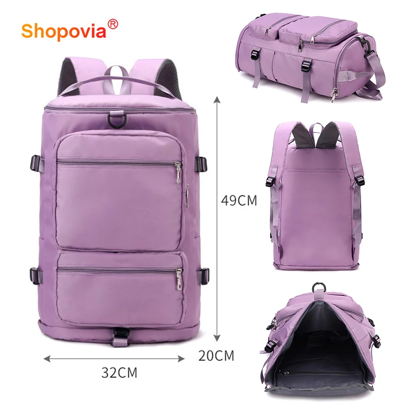 Women Travel Backpack Large Capacity Travel Bags Women Casual Weekend Sports Yoga Luggage Waterproof Multifunction Crossbody Bag