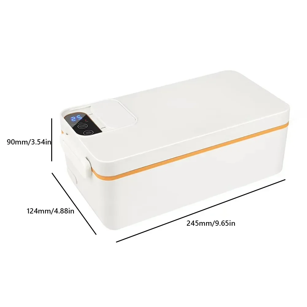 Portable Wireless Electric Lunch Heated Box Food Heater W/1.5L Removable Stainless Steel Container Heated For Office/Travel
