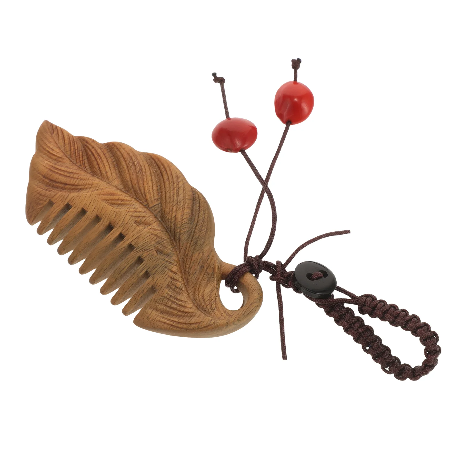 Sandalwood Comb Wooden Hair Souvenir Keepsake Pendant Scalp Stimulator Key Holder