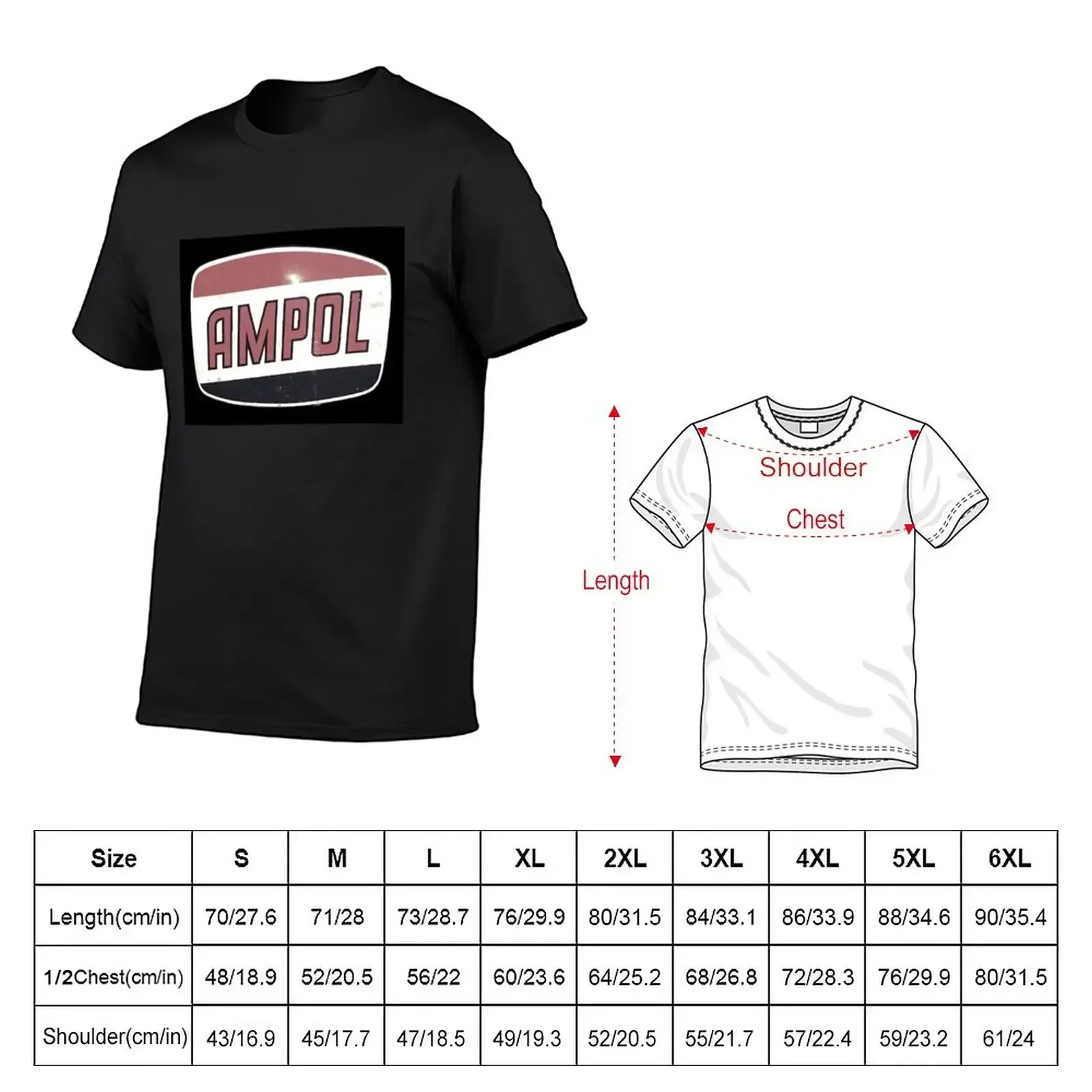 Ampol T-Shirt oversizeds summer top slim fit t shirts for men